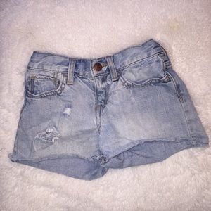 White washed ripped Jean shorts
